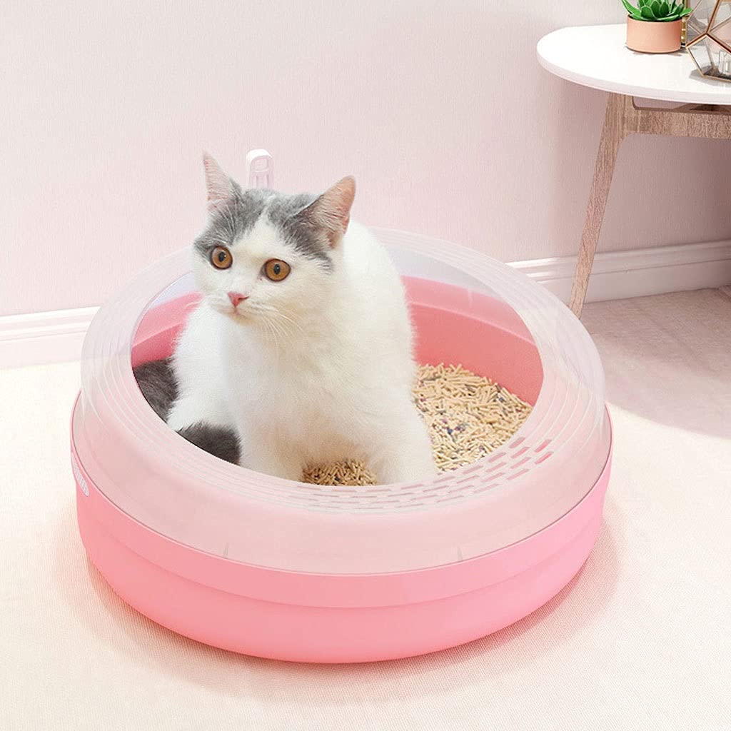Cajas de Arena Caja de arena de gato de moda clásico a prueba de salpicaduras de gato a prueba de salpicaduras gato gato de gato bandeja de bandeja de bandeja elevada suministros Arenero ​Gatos