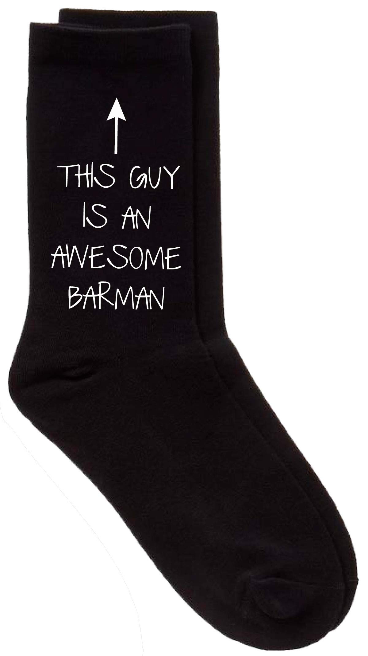 60 Second Makeover Men's Black This Guy Is An Awesome Barman Socks Present Gift Fathers Day Dad Birthday Christmas Present