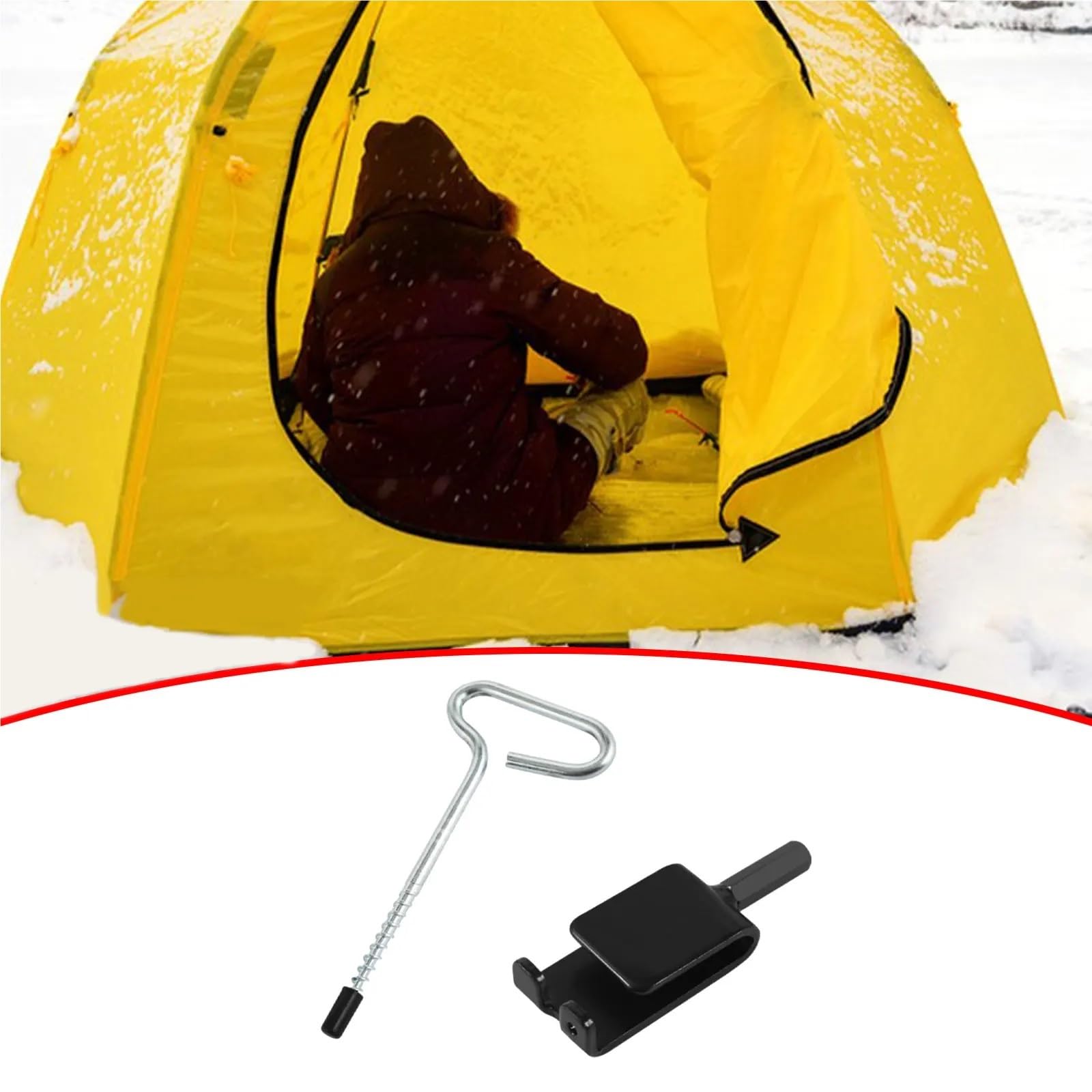 Adapter do wiertarki z kotwicą lodową, adapter do wiertarki lodowej, schronienie na wiertarkę, akcesoria wędkarskie