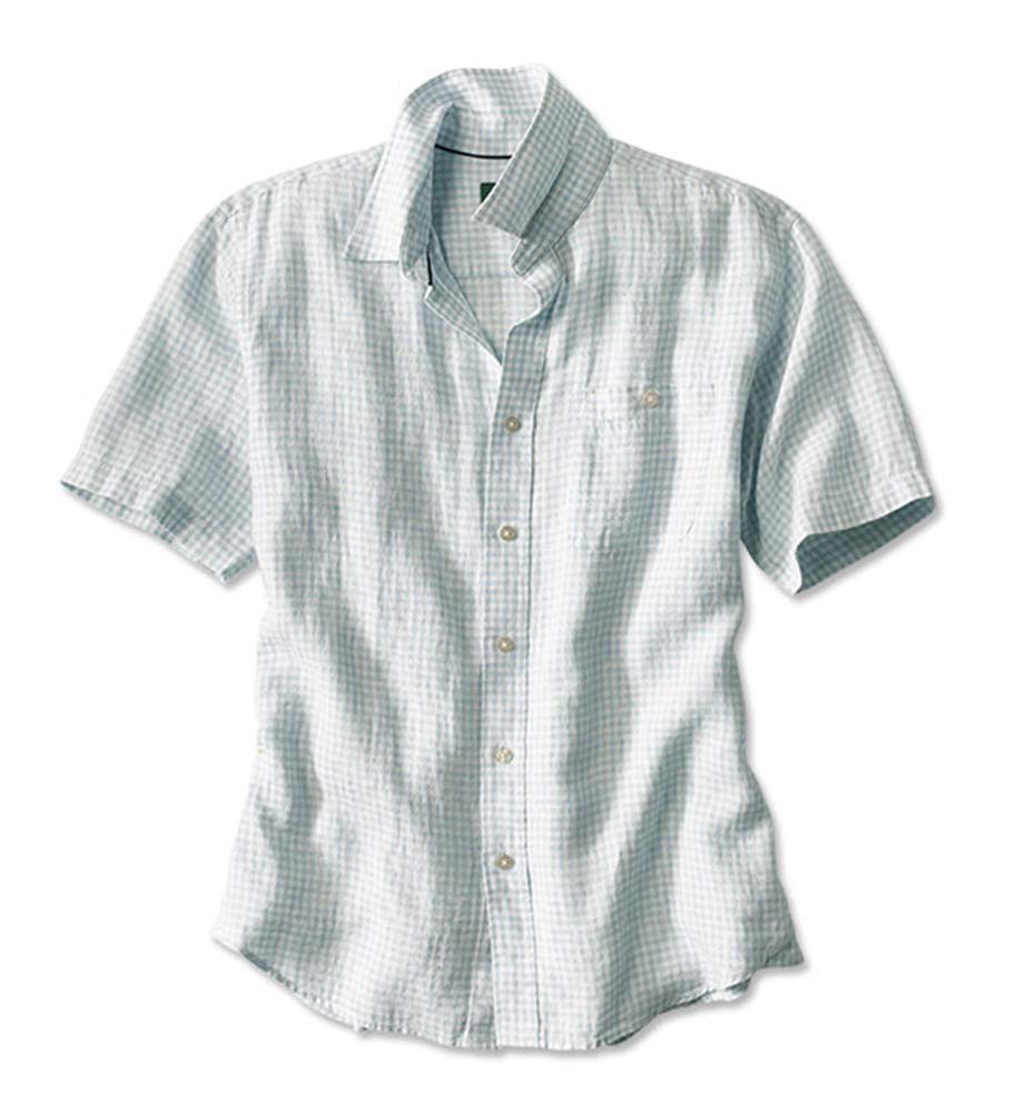 Men's Flyweight Linen Shirt, Blue/White, Large