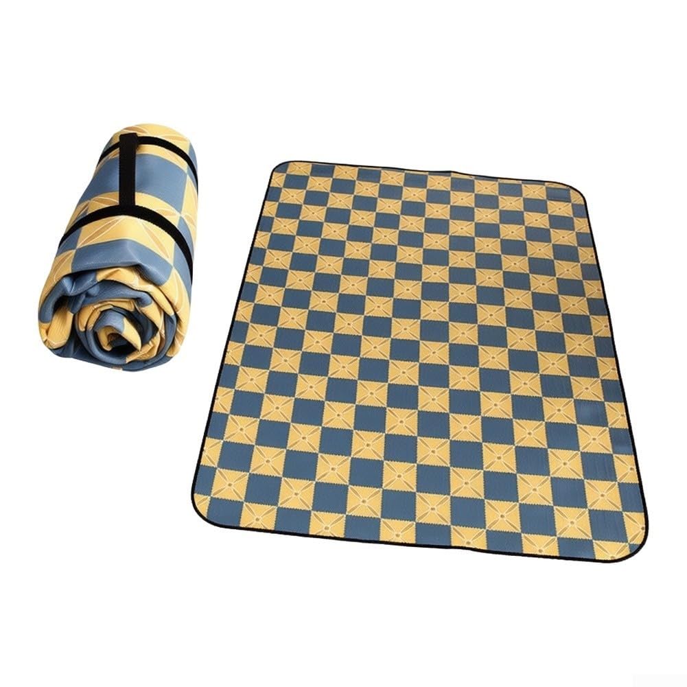 Coperta da picnic extra large, 200 x 200 cm, impermeabile, a prova di sabbia, portatile, con tracolla, per spiaggia, campeggio, riunioni al parco (verde scuro)