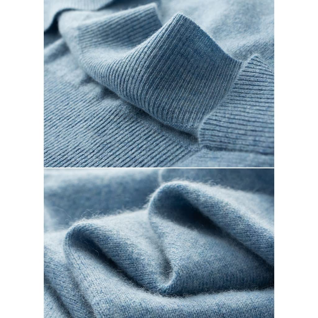 Maglione Casual da Uomo Maglione di cachemire a collo alto da uomo alla moda tutto-fiammifero Maglione lavorato a maglia interno caldo Maglione allentato con fondo casual Maglione Per Uomo ( Color : A