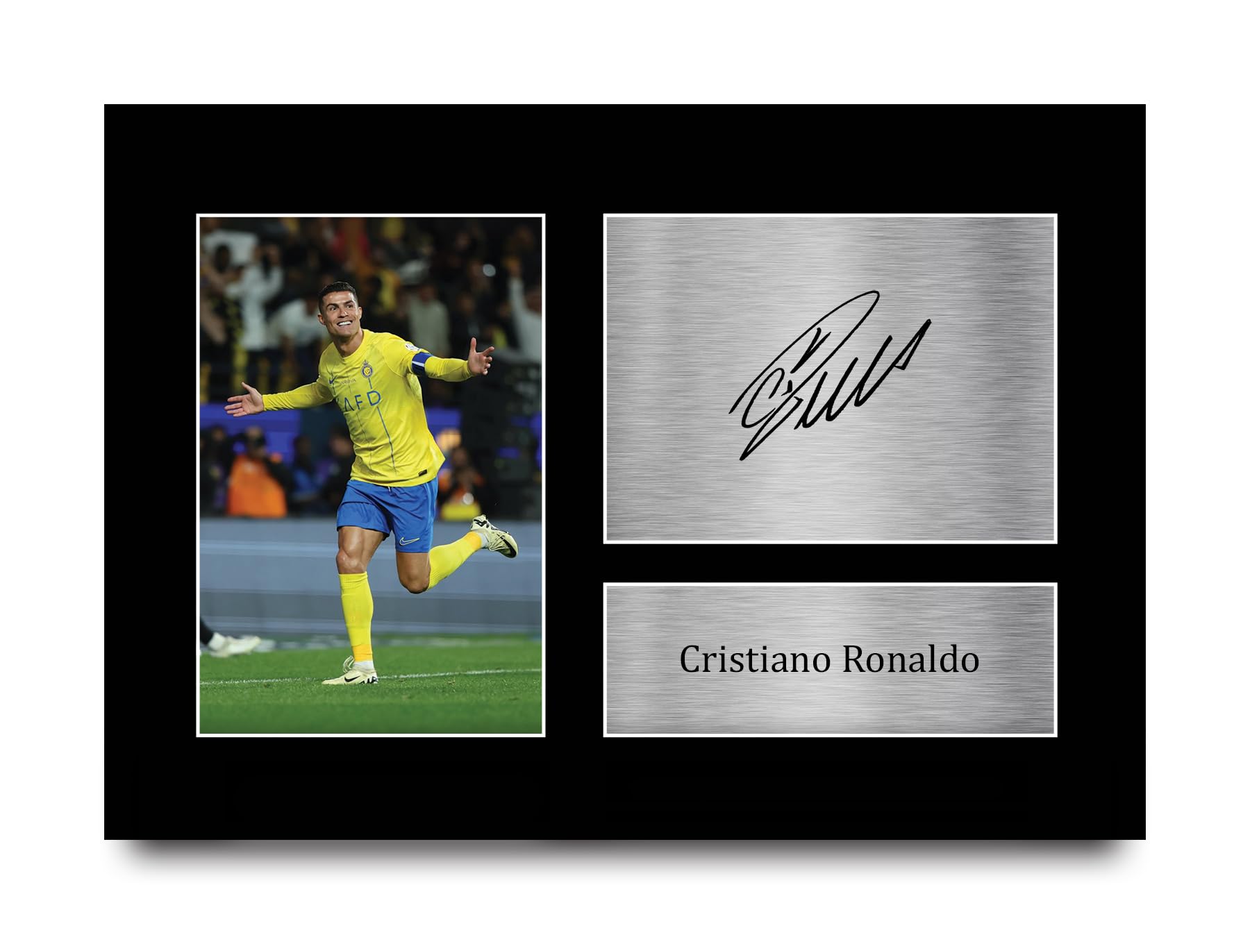 HWC Trading Cristiano Ronaldo Al Nassr Gifts Printed Signed Autograph Picture for Football Fans and Supporters - A4 — image 1