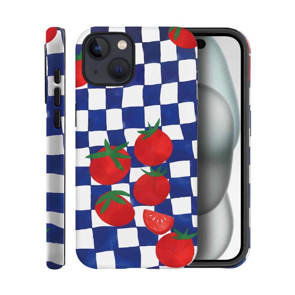 Case for iPhone 14,Fits Frosted Case Design for Girl Women,Red Tomato Funny Tomatoes Vegetable