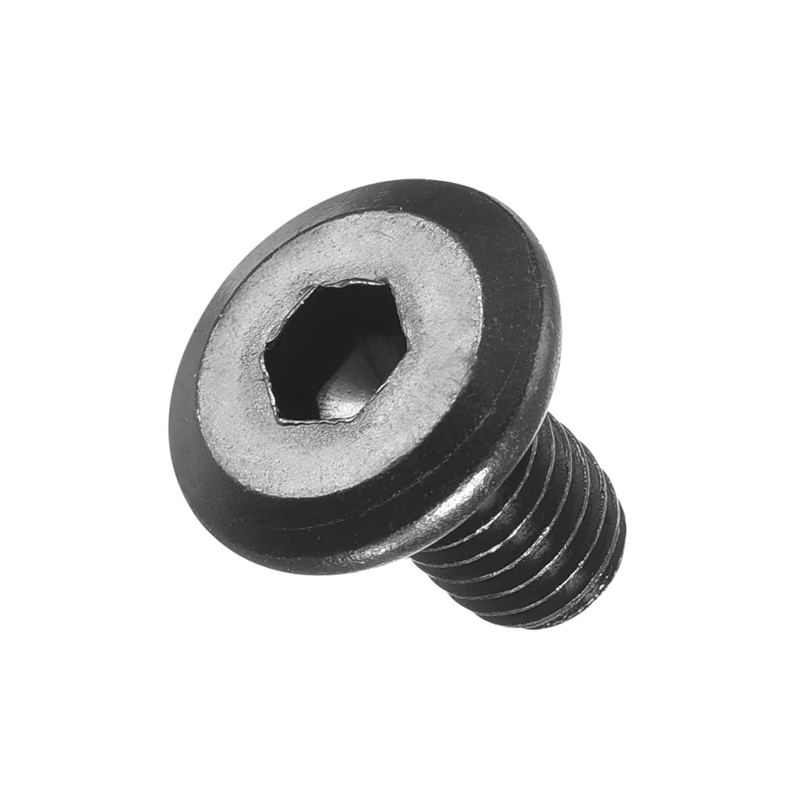 METALLIXITY Flat Head Hex Socket Cap Screws Bolts(M6-1x10) 25Pcs, Steel Hex Socket Furniture Bolts Screws