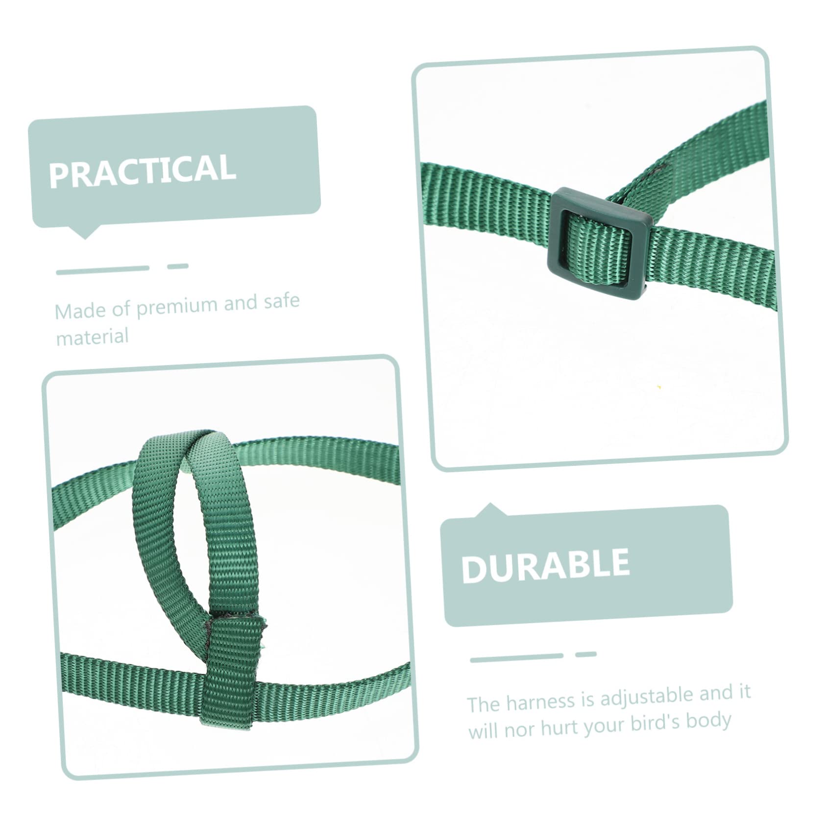 DOITOOL 12piezas Arnés y Correa para Entrenamiento De Aves De Arnés Volador Ajustable Material Seguro para Cacatúas y Periquitos para Entrenamiento Al Aire