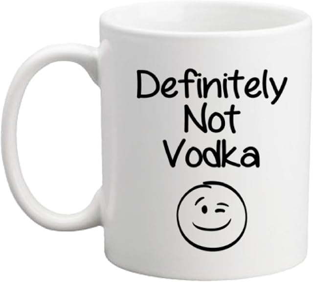 Definitely Not Vodka Funny Coffee Mug - Cool Birthday Gift for Coworkers, Men & Women, Him or Her, Mom, Dad, Brother, Sister - Valentines Day Present Idea for a Boyfriend, Girlfriend, Husband or Wife