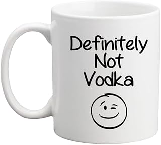 Definitely Not Vodka Funny Coffee Mug - Cool Birthday Gift for Coworkers, Men & Women, Him or Her, Mom, Dad, Brother, Sister - Valentines Day Present Idea for a Boyfriend, Girlfriend, Husband or Wife