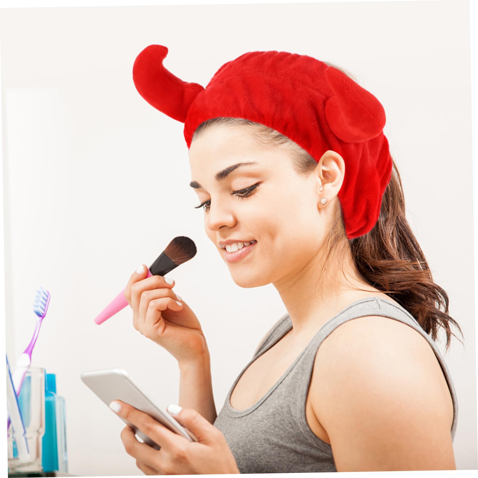 2pezzi Fasce Peluche Horn Fascia Per Trattamenti Spa Makeup Della Colori e Comfort e Stile Per