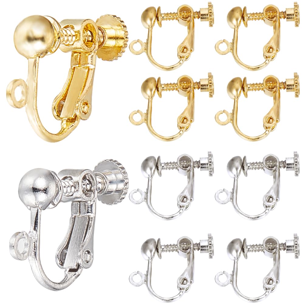 SUNNYCLUE 1 Scatola 30 Pezzi 3 Colori Clip su Orecchini Clip Rotonde
