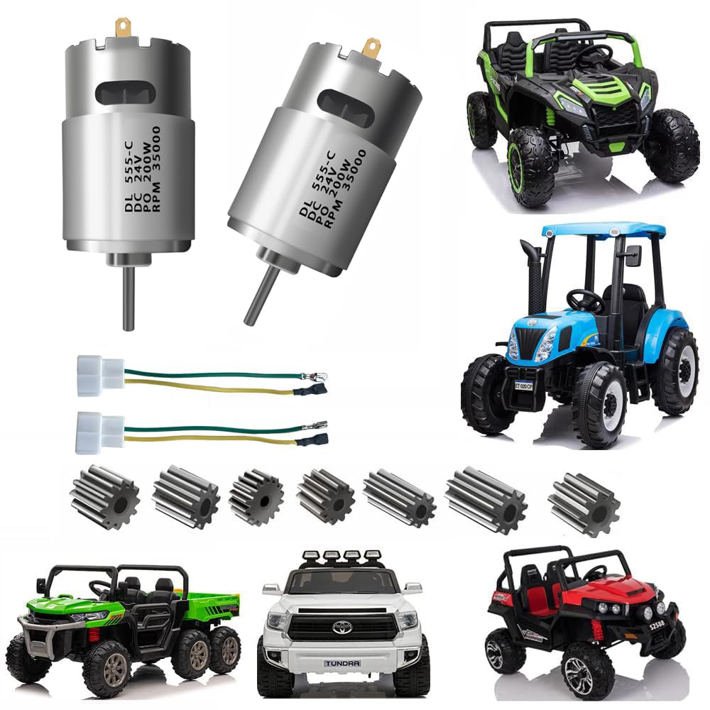 Moteur électrique Avec Boîte De Vitesses RS555 24V - 200W, 22 000 Tr/min, Pour Voiture Jouet électrique, Arbre 12mm/16mm