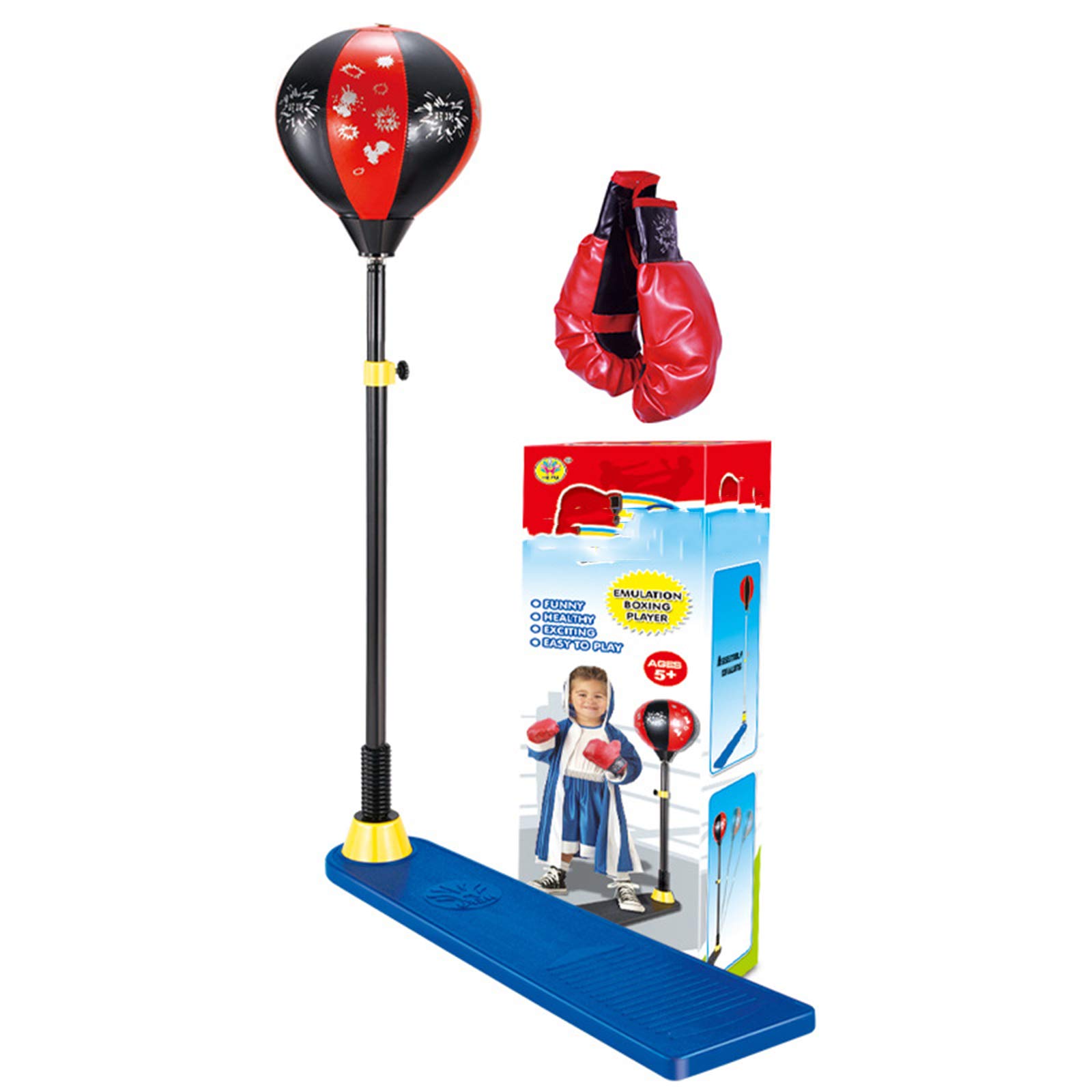 Sac de boxe pour enfants réglable TIM-LI avec gants et pompe pour garçons et filles dès 4 ans