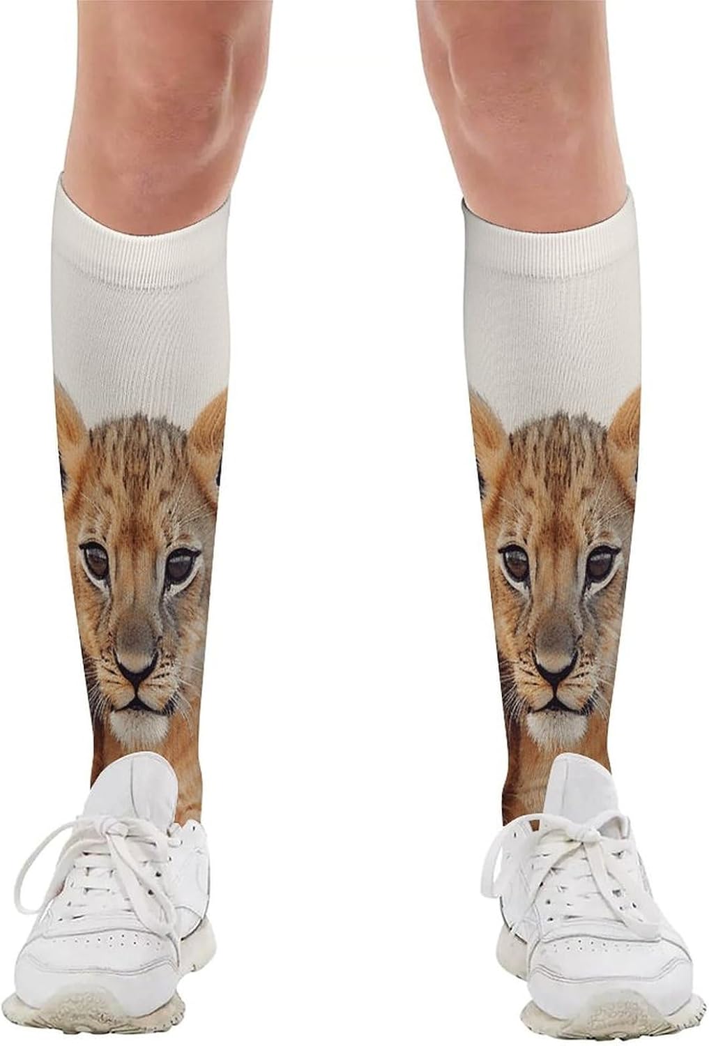 Small Lion Knee High Soccer Socks Moisture Wicking