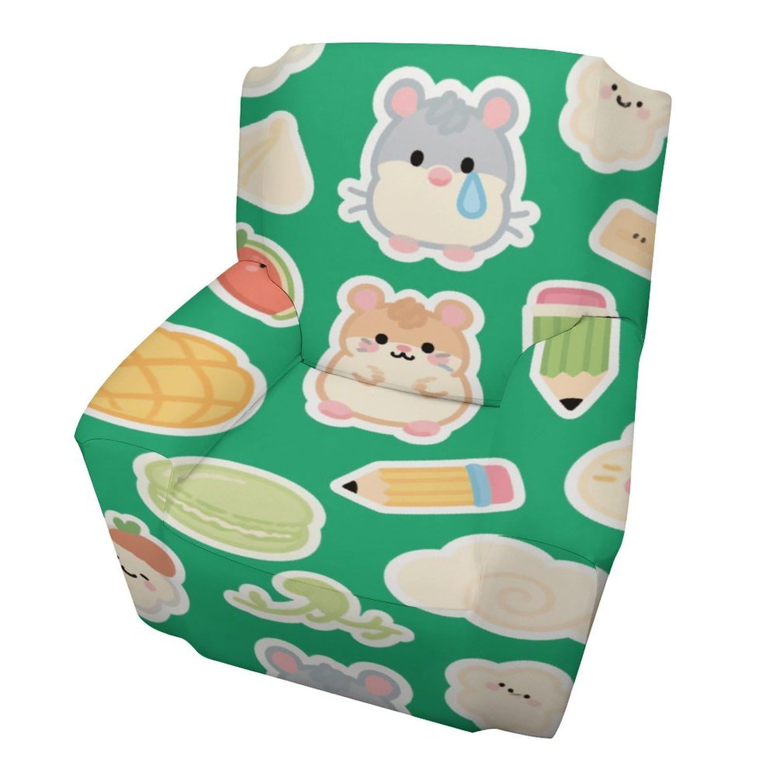 Fekiloot Style Green Hamster Fruit Couch Cover Sofa Cover Sofa Slipcover