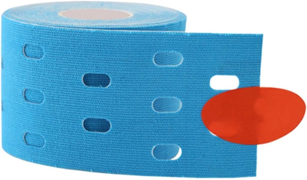DUNRU Esparadrapo Deportivo Perforado Kinesiología Cinta Gimnasia Rodilla 2 Tamaño Perforado músculos Deportes Adhesivo elástico Venda Elastica Adhesiva