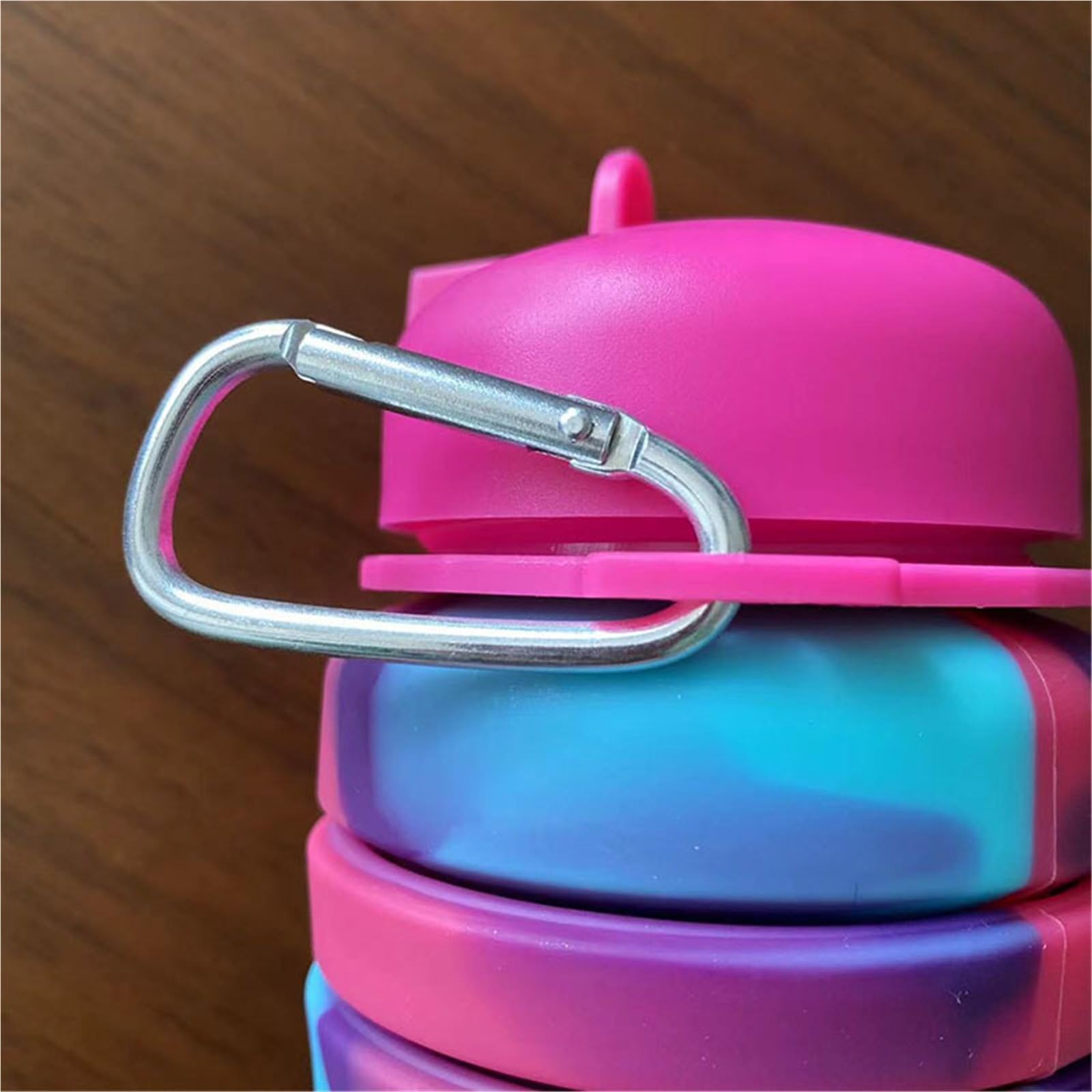 Gobelet pliable Gobelet en silicone Tasse d'eau pliante en Silicone, bouilloire Portable et créative for le cyclisme, sport l'extérieur(Green)