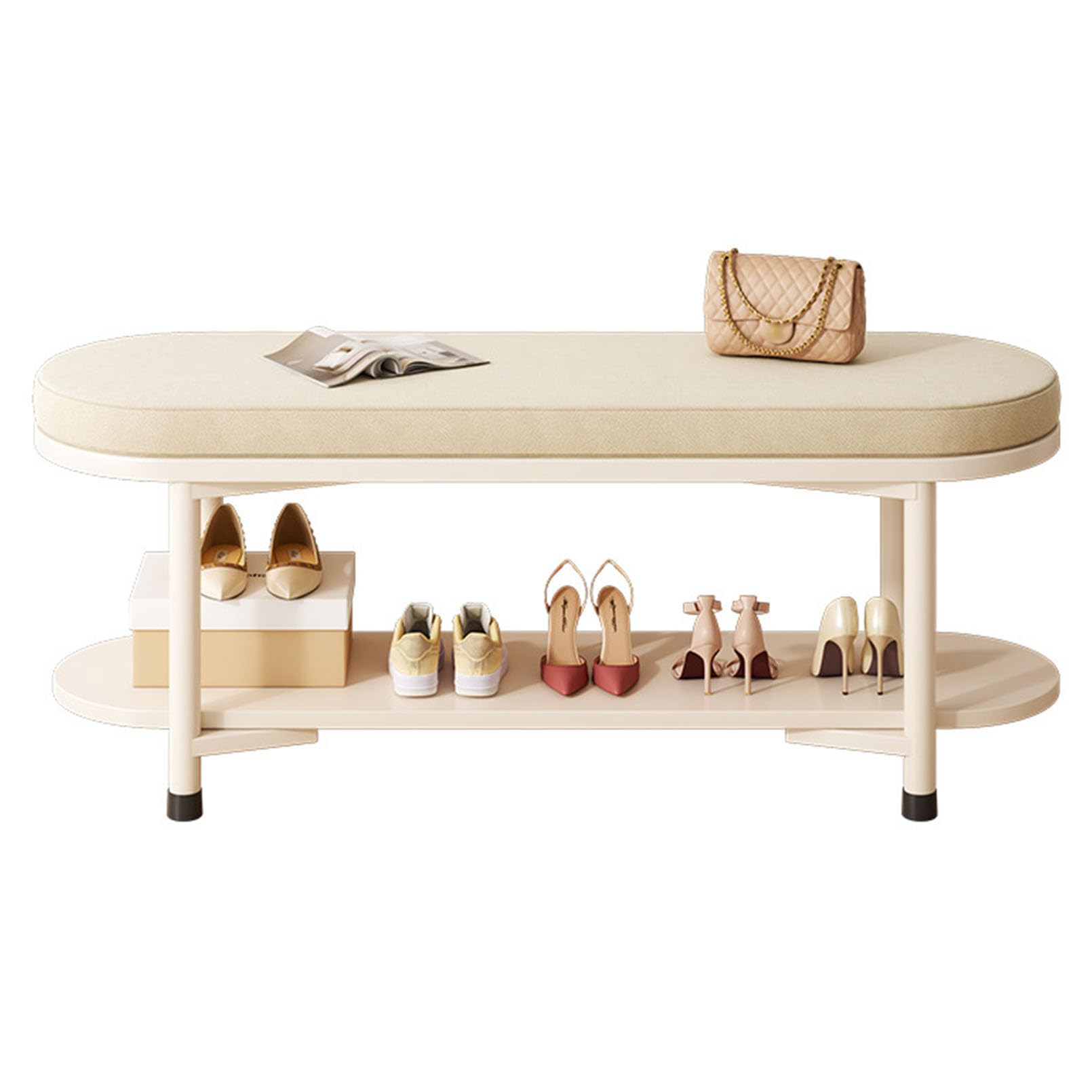 Banc ottoman gain de place pour ranger les chaussures et s'asseoir confortablement
