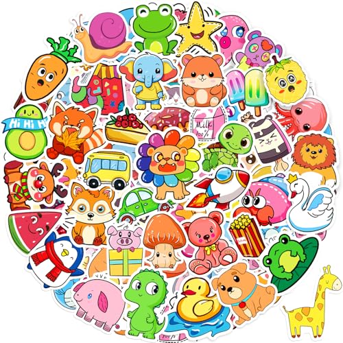 Stickers for Kids 600Pcs Cute Water Bottle Stickers for Teens Vinyl Waterproof Classroom Bulk Sticker Pack for Laptop School Student Gifts Classroom Teacher Prizes Kawaii Animal Sticker for Boy Girl