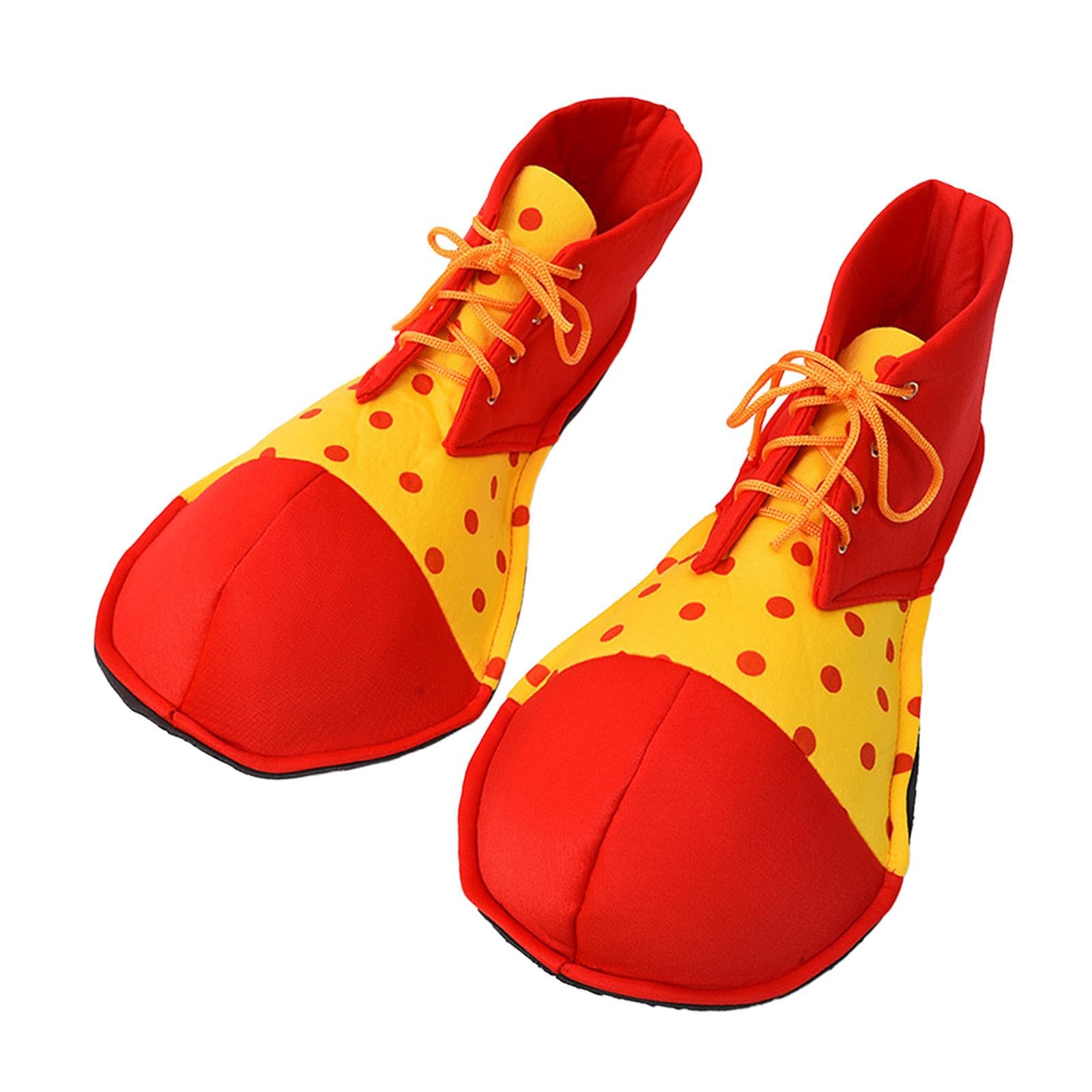 F Fityle Clown Shoes Party Costume Carnivals Role Play Carnival Cosplay Supplies Carnival Set Novelty Gift Fancy Dress Rainbows Shoes, C