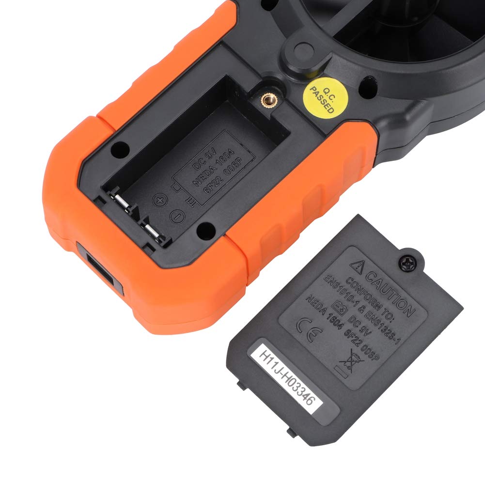 Anemómetro Digital, Medidor de Velocidad del Viento Portátil | Pantalla LCD, diseño portátil, medición precisa, para uso en campo.
