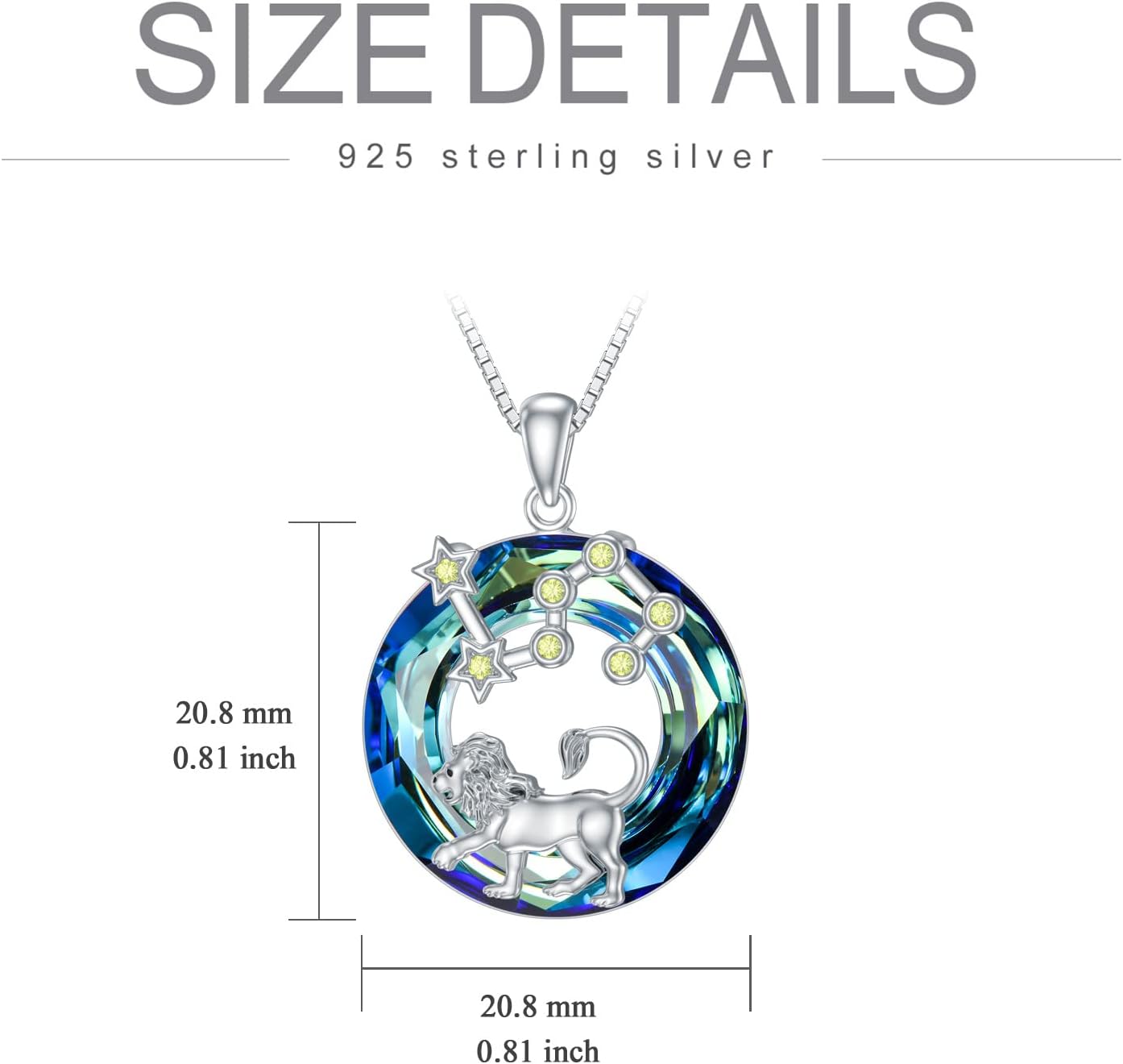 Zodiac Necklace for Women Sterling Silver Astrology Heart Necklace 12 Constellations Horoscope Pendant Zodiac Jewelry Gifts - Image 4