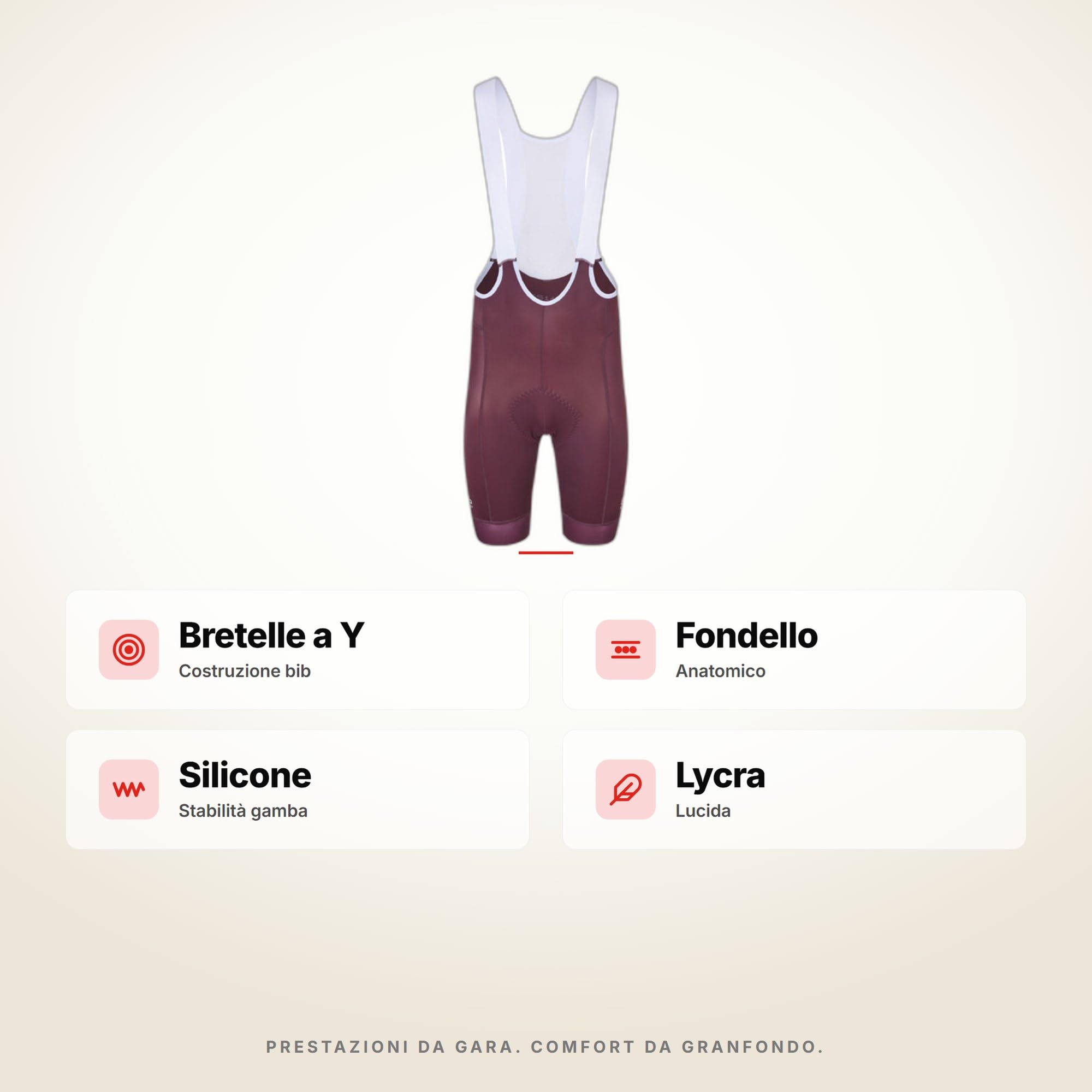 Salopette Uomo | Bib Shorts Premium da Ciclismo con Taglio Race-Fit, Fondello di qualità e Bretelle in Mesh – Traspirante per Uscite Lunghe