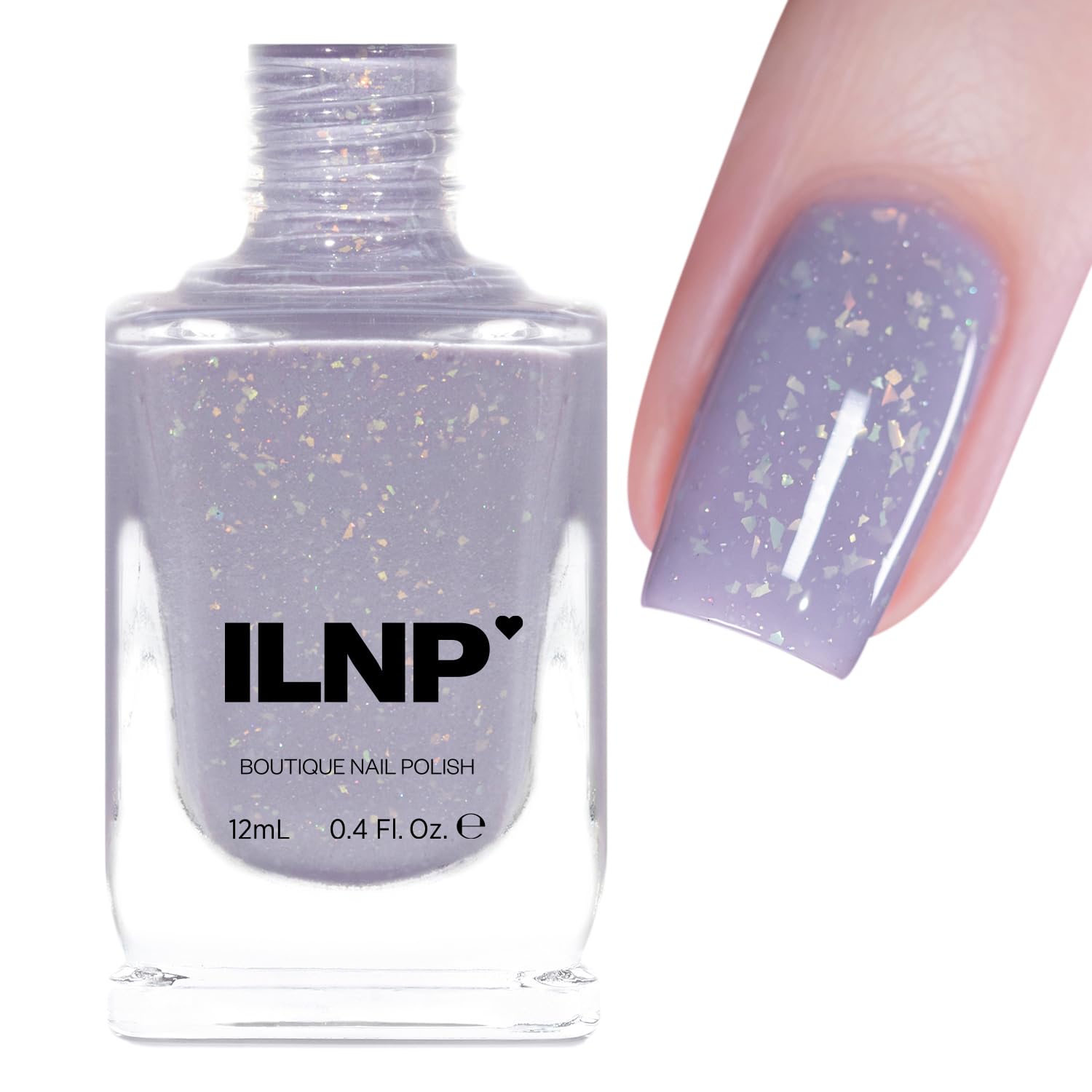 ILNP Pitter Patter - Cloudy Periwinkle Flakie Shimmer Nail Polish