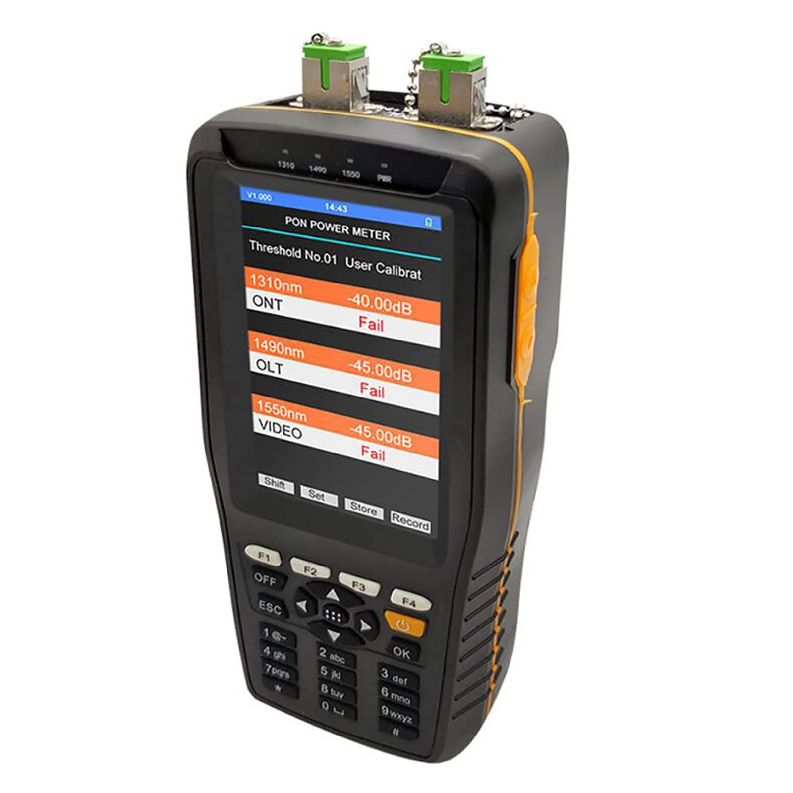 Medidor de potencia PON y probador de fibra óptica con batería de 6600 mAh versión básica