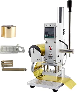 Hot Foil Stamping Machine for Leather Embossing and Crafting - Adjustable Precision Heating Plate for Professional Quality Results