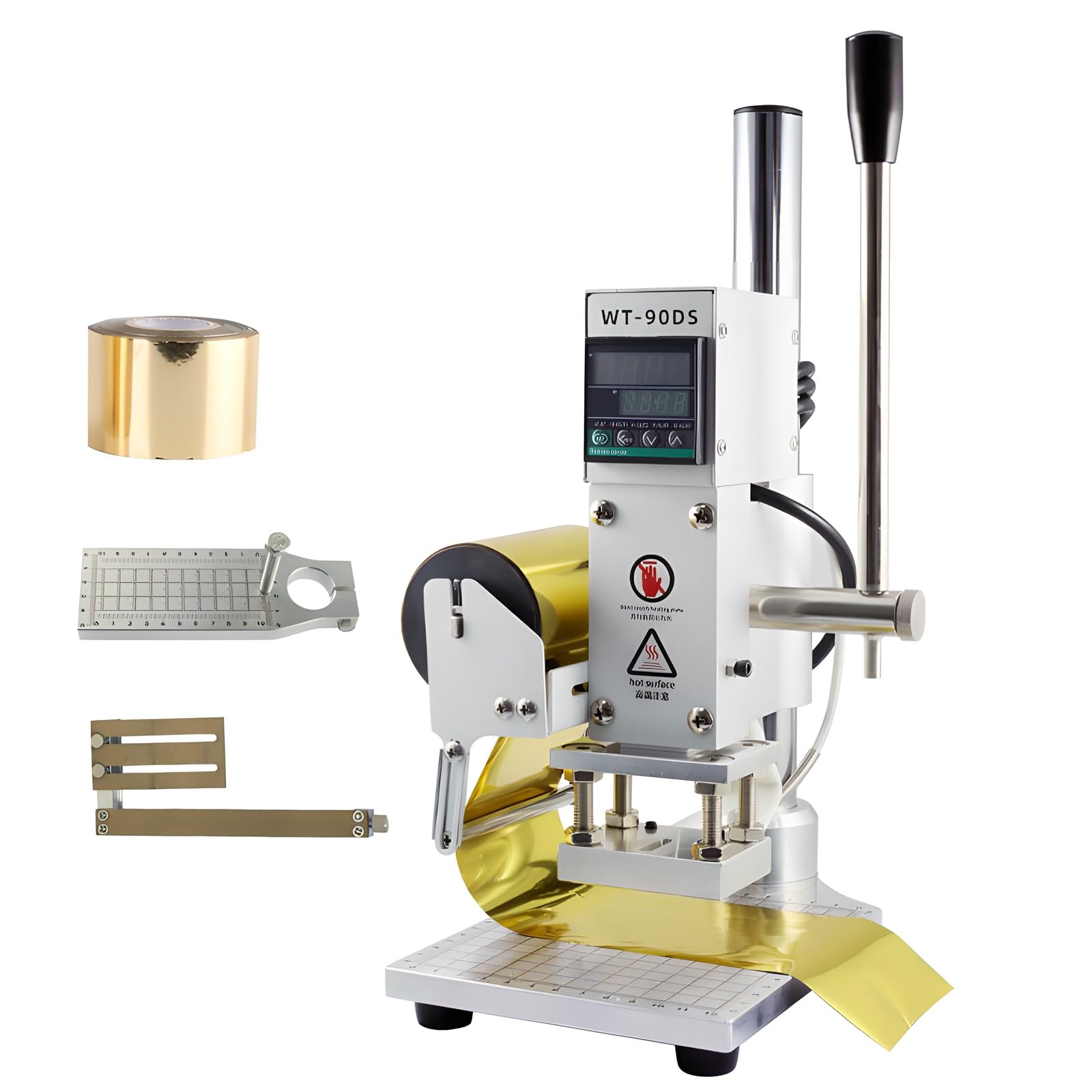 Machine de gaufrage et de bronzage du cuir à température réglable précise
