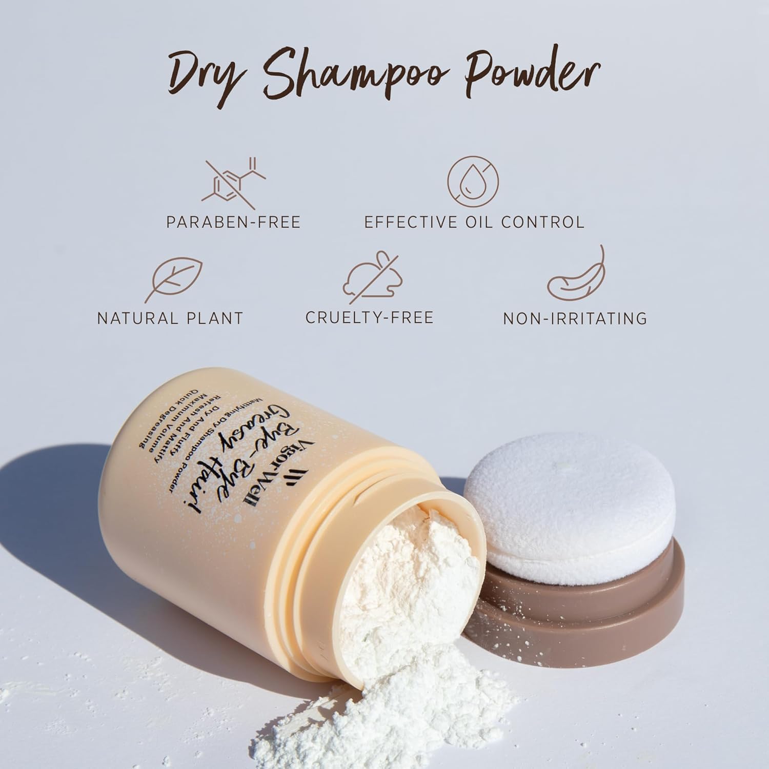 NOPUNZEL Dry Shampoo Powder, Dry Shampoo for Women, Powder Dry Shampoo, Dry Shampoo for Dark Hair, Travel Size Dry Shampoo, Non Aerosol Dry Shampoo, Natural Dry Shampoo Travel Size - 2 Pack