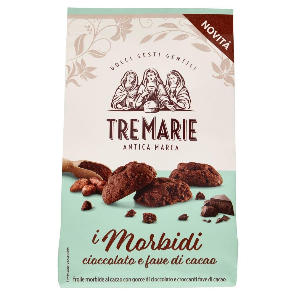 Tre marie biscotti, i morbidi cioccolato e fave di cacao, Schokolade und Kakaobohnen biscuits Kekse 12x 300 g + Italian Gourmet polpa 400g
