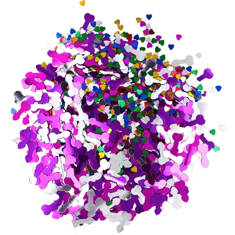 Uzztfa Colorful Glitter Confetti Sprinkle Confetti Party Confetti Table Decoration Confetti For Valentine's Day Table Confetti, Celebration, Wedding Party