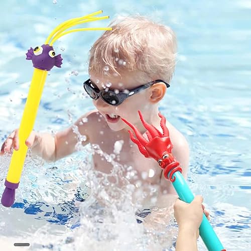 Miniatura 9 de Juguete de agua de animales marinos para niños, juguete de disparo en forma de animal, pulpo, pez payaso, juguete de verano, al aire libre,