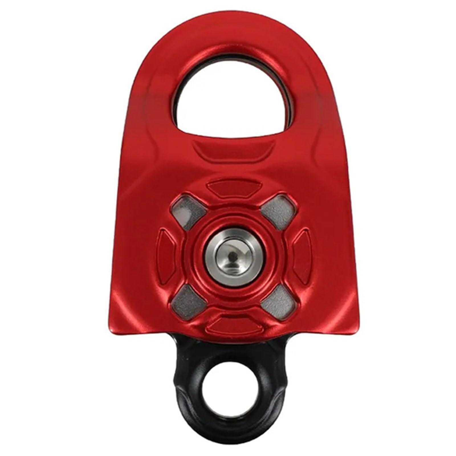 Doble polea de metal con doble polea, color rojo