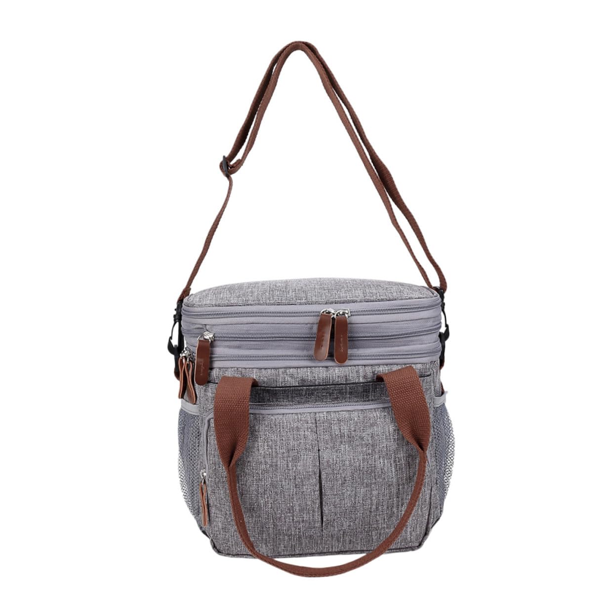 Wasserdichte Lunchtasche aus Tragbar und Leicht Groß mit Netztaschen an Beiden Seiten für Servietten und Snacks für Outdoor und Lunchbox