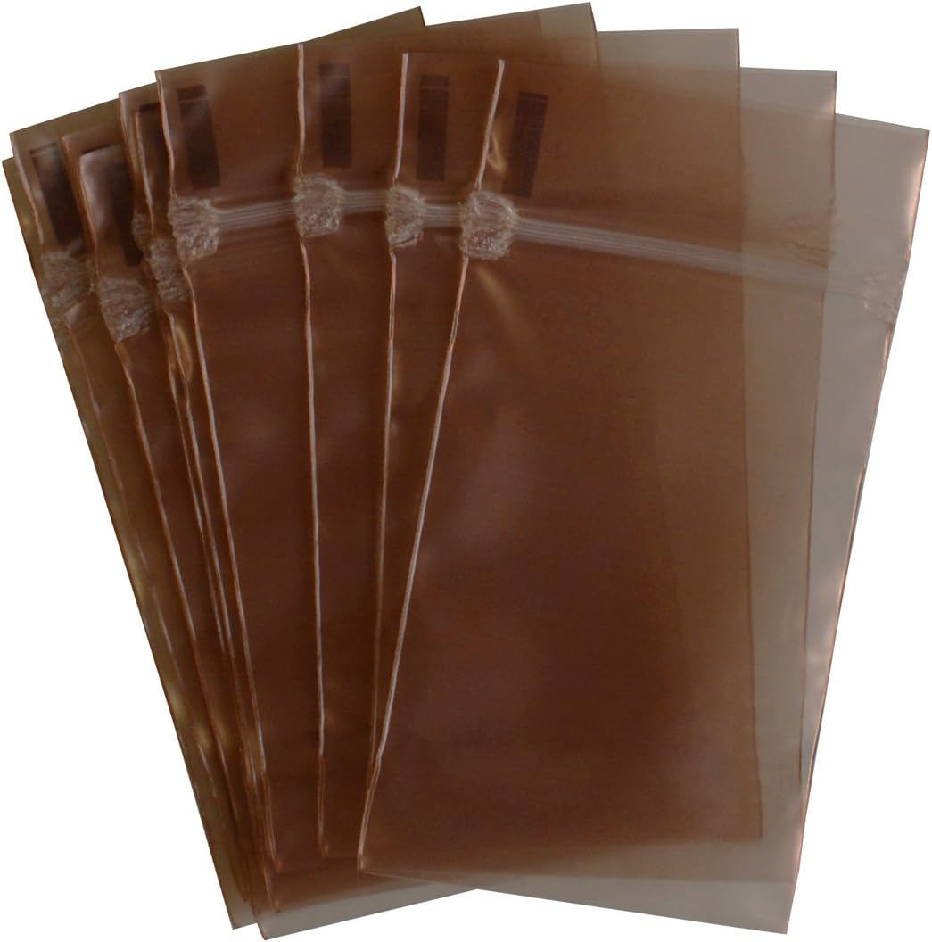 PMC Supplies LLC 10 Pack 2" x 3" Anti-Tarnish Locking Bags Jewelry Silver Brass Copper Metal Bronze Precious Metal Sealable Storage Bag Set