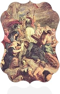 Fastasticdeals Vertical Home Decor Wall Sign Crucifixion of Christ A Peter Paul Rubens Arts Picture Frame Benelux Shape 5x7Inches