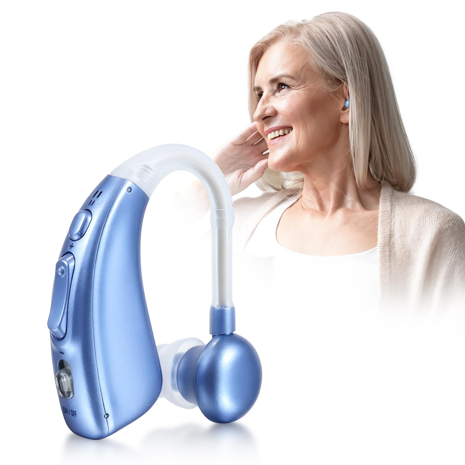 Britzgo Appareil – technologie de réduction numérique du bruit, 4 modes audio, utilisation simple, recharge par USB-C. (Bleu)