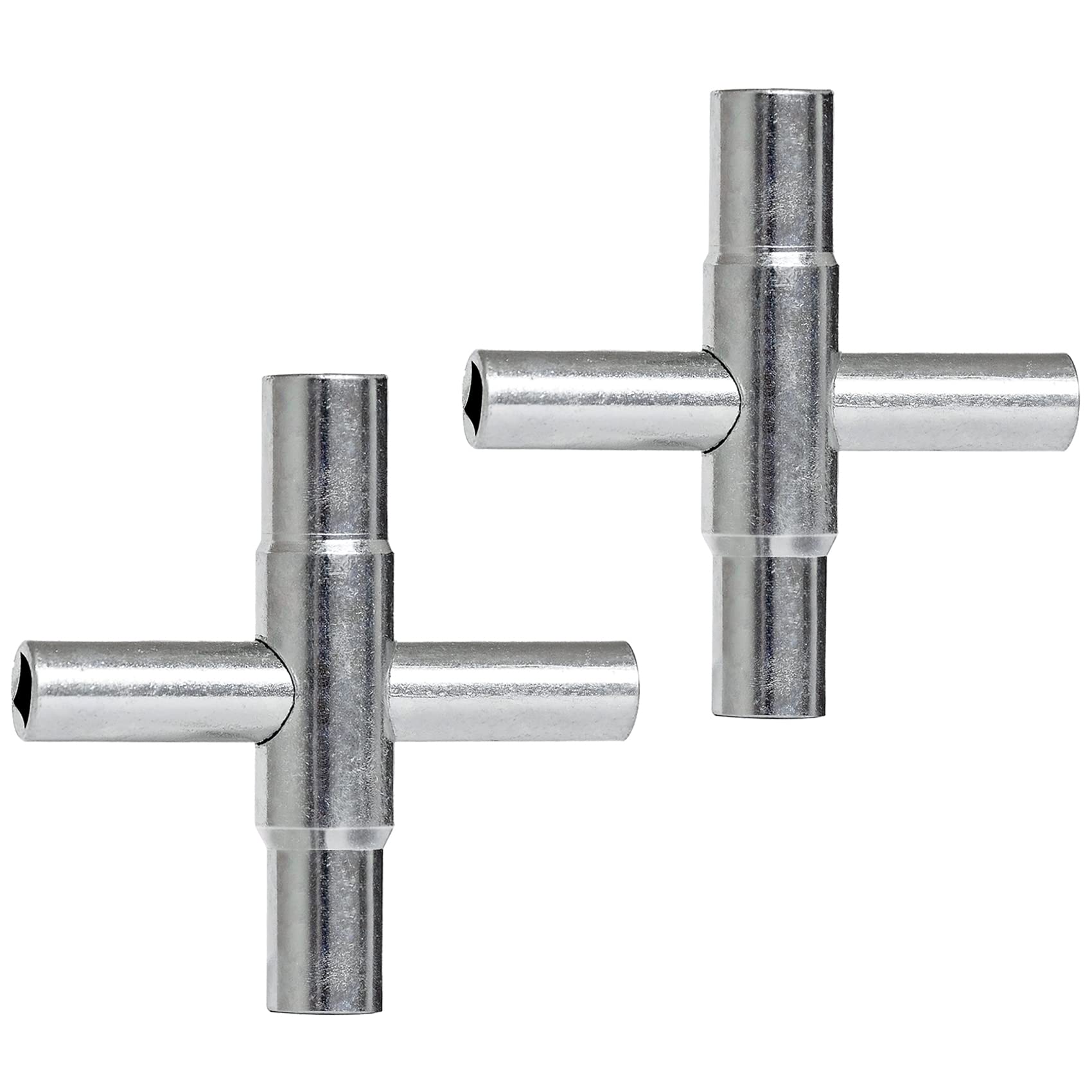 Juego de llaves de llave de 4 vías para grifo, espitas y la mayoría de válvulas, 2 unidades