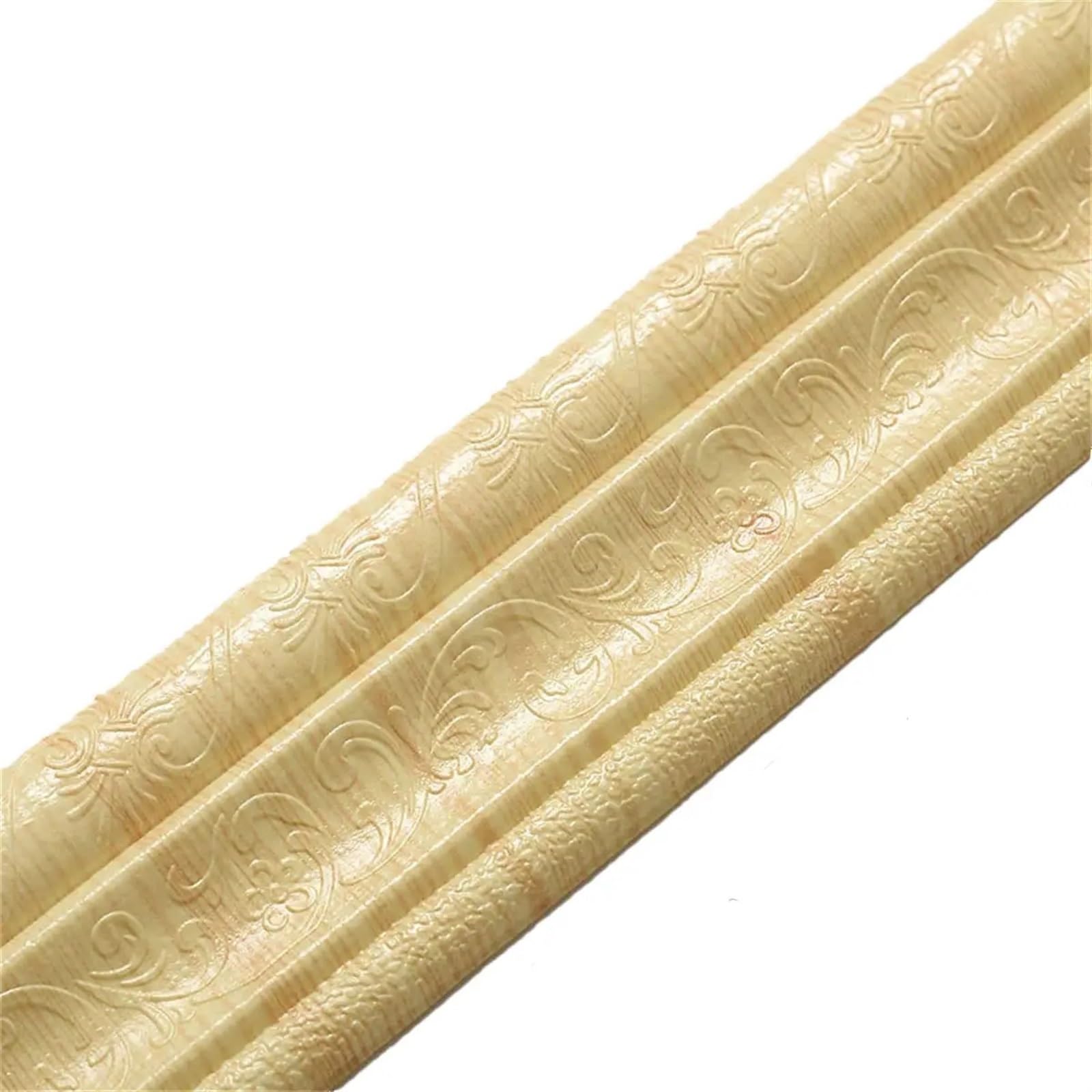 QAUUCP Dado Rail Self Adhesive Foam Wall Edge Strip Stickers Self-Adhesive Waterproof Baseboard Corner Waist Line Wallpapers Border Home Decoration(Pine)