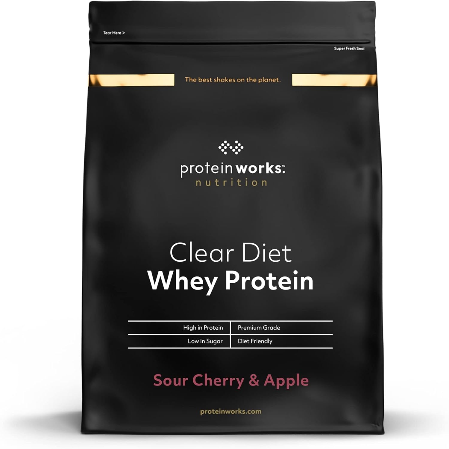Protein Works Clear Diet Whey Protein Isolate Powder Refreshing High Protein Drink Sour