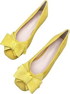 Stunner Women's Square Toe Cross Bow Slip On Bowknot Dress Ballet Flats
