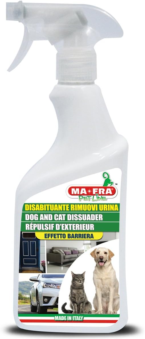 Ma-Fra Togli Urine Effetto Barriera, Neutralizzante degli Odori per Cani e Gatti, Specifico per Cuccioli, per Tutti gli Ambienti Interni ed Esterni, 500 ml