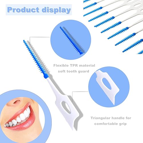 Miniatura 4 de 120 piezas de cepillo interdental desechable palillo dental herramienta de limpieza dental para limpieza bucal profunda cuidado de la salud