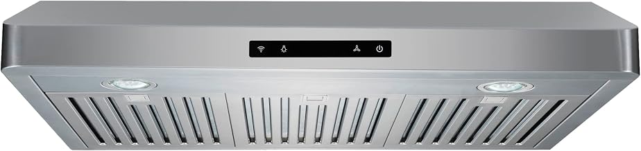ROXON 860 CFM Centrifugal Blower Type Motor (High Grade) 30 Inches Under Cabinet Range Hood Kitchen Exhaust Fan Stainless Steel RXN-U12BSN-30