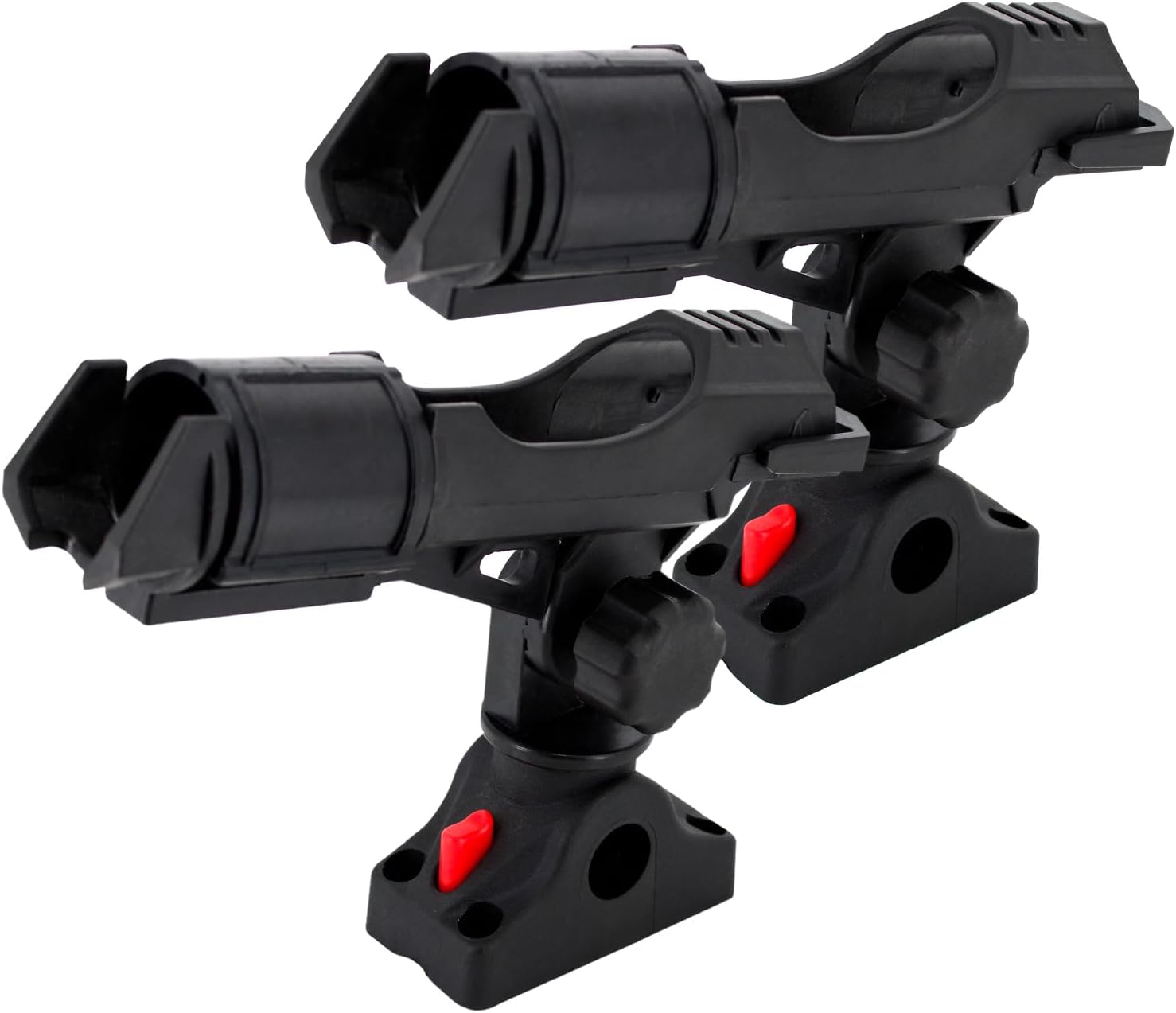 2 Pack Fishing Rod Holders for Boat with Mount Bracket, Fishing Pole Rod Racks Kit 360 Degree Adjustable, Front and Side mounting, for Fishing Boats, Kayaks