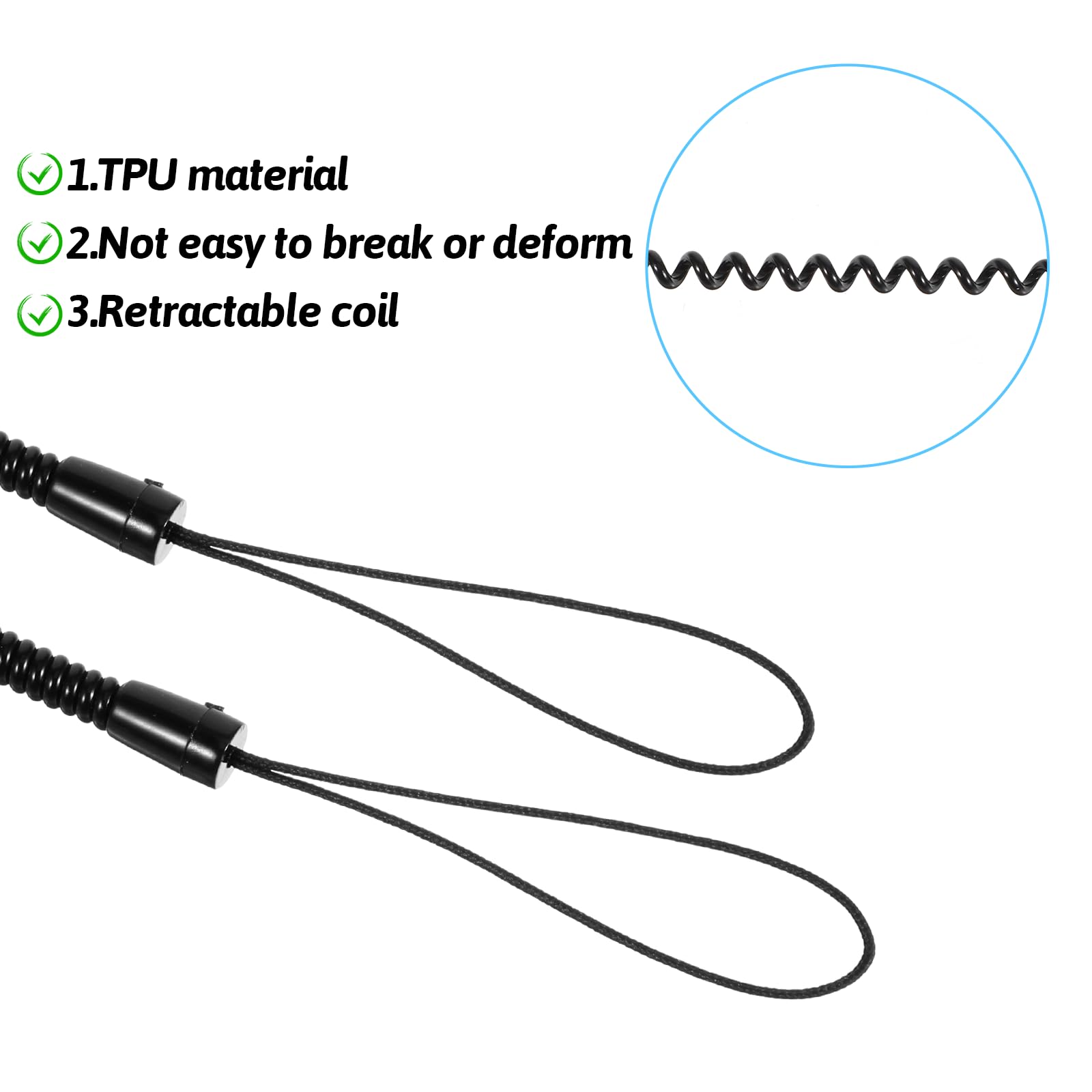 12-Pack Stylus Tether Lanyard, Elastic Spring Cord For Tablet Pens, Stylus Holder With Clip, Lost-Proof Rope For Artists And Teachers