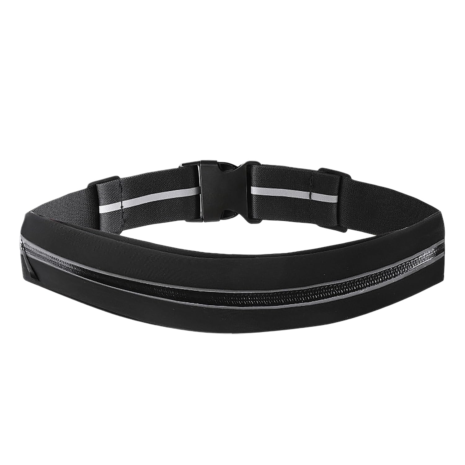 EnreluyaRunning Belt, Waist Pack Ultra Light Fitness Belt Water Resistant Running Fitness Phone Holder Bag for Men Women Jogger Slim Waistband, Black