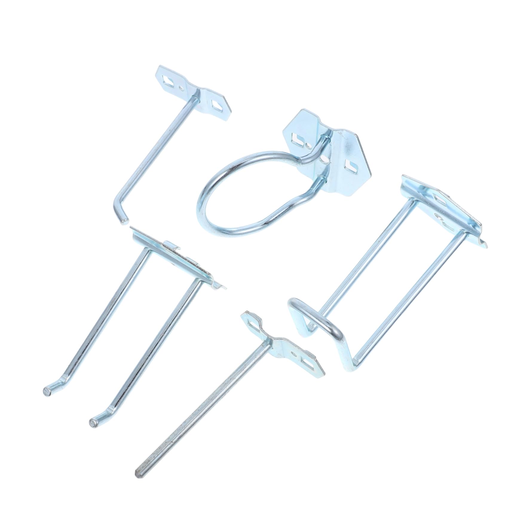OUNONA Sturdy Metal Pegboard Hooks 5 Pcs Tool Holder for Home Garage Workshop Organization